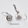 6 boucles d'oreille  support cabochon acier inoxydable 8mm