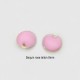 5 sequins laiton rond émail rose 8mm