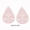 4 estampes filigrane laiton goutte or rose 40x26mm