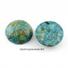 2 cabochons rond pierre gemme turquoise  18mm