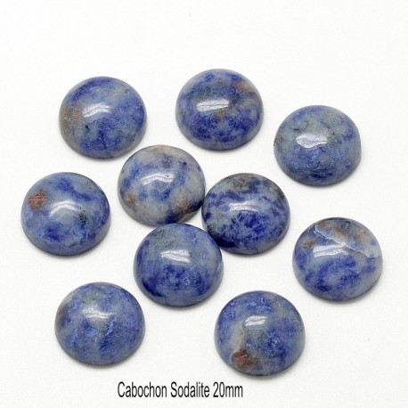 1 cabochon pierre naturelle sodalite 20mm