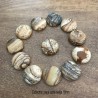 1 cabochon pierre gemme jaspe sable 18mm