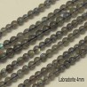 20 Perles rondes labradorite grade AA 4mm