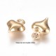 10 breloques coeur acier inoxydable or bombée 8x6mm