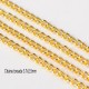 1 M chaine CHTM gourmette alliage zinc or 3.7x2.5mm