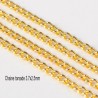1 M chaine CHTM gourmette alliage zinc or 3.7x2.5mm