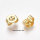 20 poussoirs dos de boucle d' oreille acier or 5x4mm