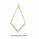 2 grands pendentifs losange doré multi attache 89x46mm