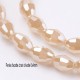 30 perles facette bohème chair irrisées 6x4mm