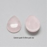 2 cabochons goutte pierre naturelle quartz rose 13x18mm
