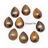 2 cabochons goutte pierre naturelle oeil de tigre 13x18mm