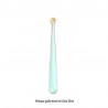 2 Pendentifs sequins laiton goutte émail vert d'eau  38x4mm