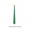 2 Pendentifs sequins laiton goutte émail vert prairie  38x4mm