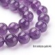 8 perles rondes améthyste du Brésil 8mm
