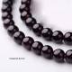 20 perles de  gemme de grenat rouge foncé  4mm ronde