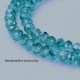 4mm 50 perles cristal AB vert /bleu prisme doré