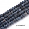 10 pcs perles agate noire givrée craquelées 10mm rondes