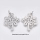 2 Pendentifs arbres de  vie acier inoxydable 21.5x18.5mm