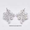 2 Pendentifs arbres de  vie acier inoxydable 21.5x18.5mm