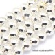 10 perles facette ronde hématite plaqué  argent grade AA 6mm
