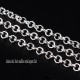 1 mètre S068 chaine maillon rond  couleur silver 3x3mm