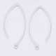 10  Attaches crochet laiton en demi lune platine 40mm