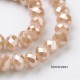 50 perles cristal abaque facettes miel /or prisme 6x4mm