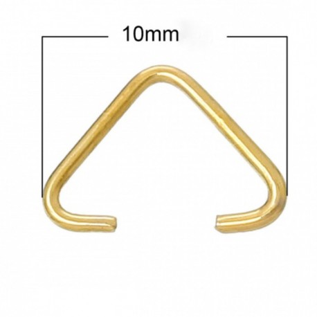 20 fermoirs pince triangle  zinc or 10x9mm