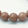 20 Perles de jade naturelle ronde 4mm Terre de Sienne