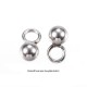 20 pendentifs boule acier inoxydable 304 6x3mm