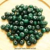 10 perles jade boulier facette vert forêt 6x4mm