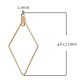 2 connecteurs losange support boucle d'oreille  doré 46x22mm