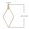 2 connecteurs losange support boucle d'oreille  doré 46x22mm