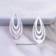 10 mini breloques estampes laiton plaqué argent  goutte 20x7.5mm