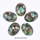 1 cabochon gemme jaspe impérial vert /or 18.5x25.5mm