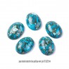 1 cabochon gemme jaspe impérial bleu /gris 18.5x25.5mm