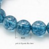 8 perles de  gemme de  Kyanite bleu acier