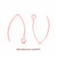 6 supports crochet petit modele acier or rose 26x15mm