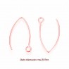 6 supports crochet petit modele acier or rose 26x15mm