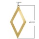 6 pendentifs losange incurvés couleur laiton  lisse diamètre 41x20mm