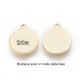 10 breloques sequin ronde plate acier or 10x12mm