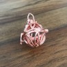 bola cage ogive cuivre plaqué or rose 20mm