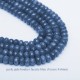 perle jade boulier facetté x20 bleu d'encre 6x4mm