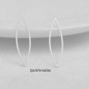 4 connecteurs navette laiton émail blanc 24x7mm
