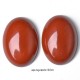 2 cabochons de jaspe Basanique rouge  13x18mm