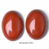 2 cabochons de jaspe Basanique rouge  13x18mm