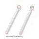 10 breloques bâton acier 304  rectangle 28x1.5mm