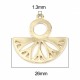 2 Pendentifs connecteur plaqué or 18KT 26mm