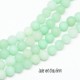 10 Perles jade naturelles givrée  vert d'eau 6mm