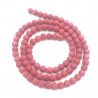 20 perles jade Mashan ronde givrée 4mm rouge